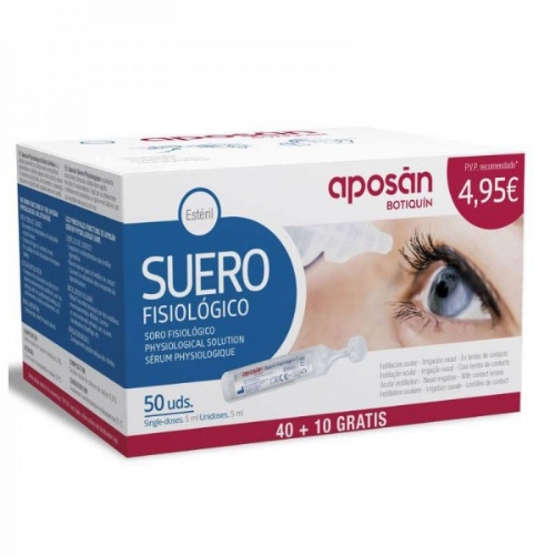 Aposan suero fisiologico nasal monodosis 5 ml 50