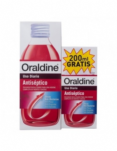 Oraldine antiseptico  1 envase 400 ml + 1 envase 200 ml pack